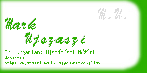 mark ujszaszi business card